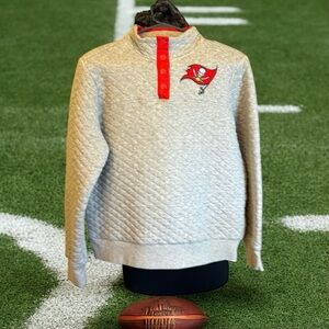 Tampa Bay Buccaneers Pullover Jacket Quilted Women’s Large Long Sleeve NFL